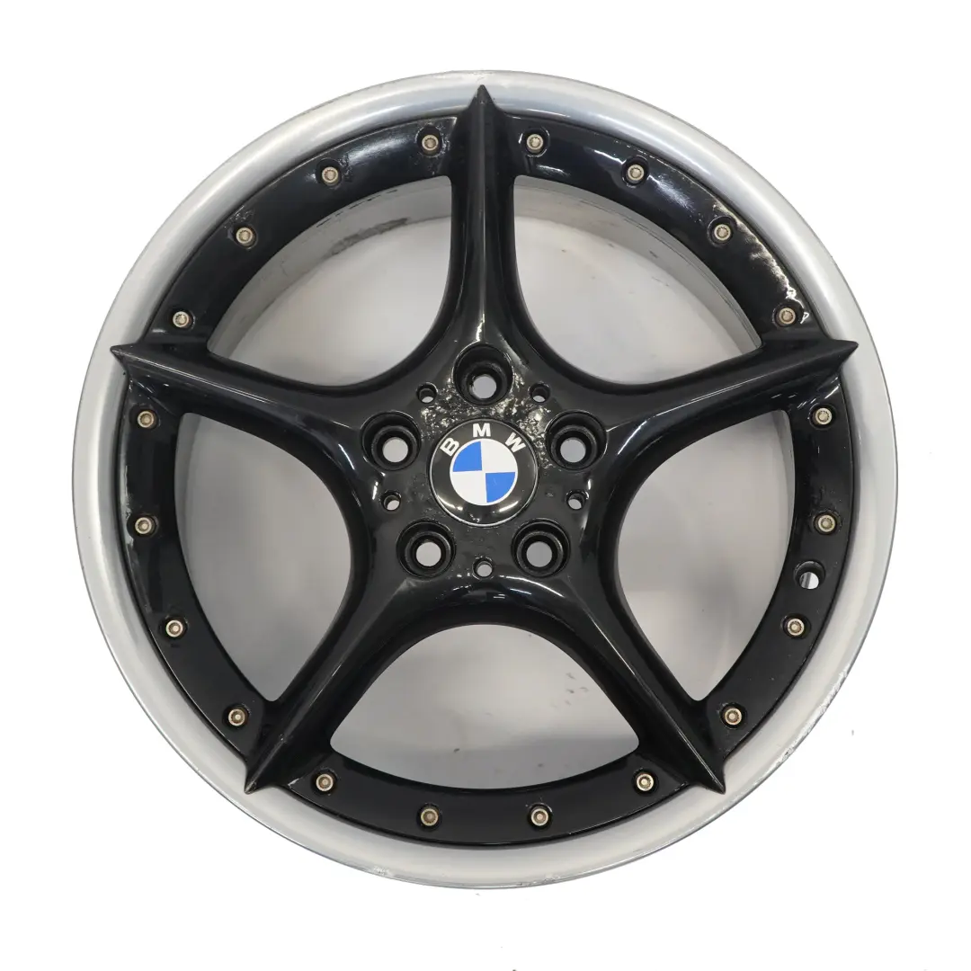 Negro llanta trasera aleación 18" 8,5J ET:50 Star 108 para BMW Z4 E85 E86 con número de pieza 6758195 BMW Z4 E85 E86 Negro llanta trasera aleación 18" 8,5J ET:50 Star 108 - SKU 6758195-3 - Número de pieza 6758195