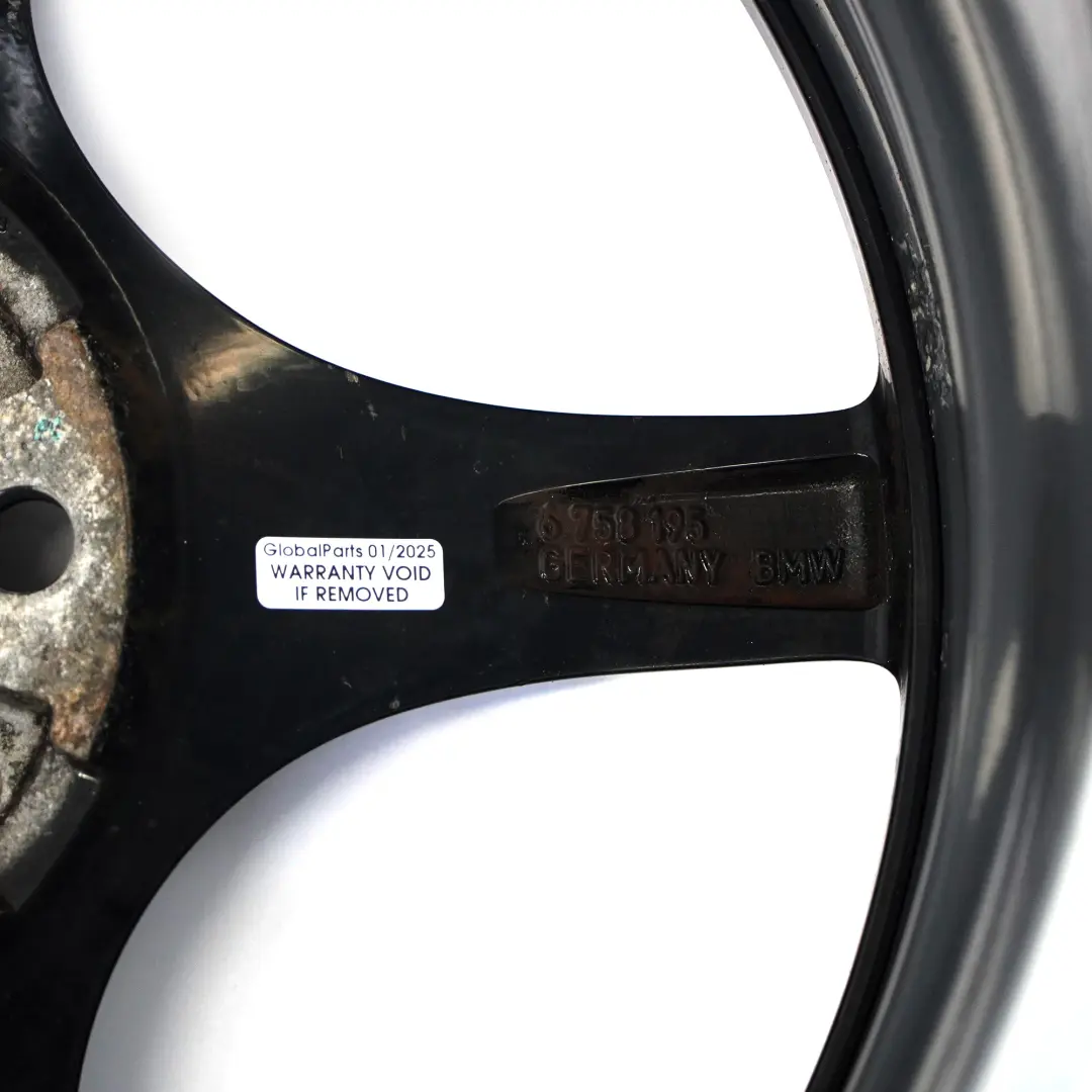 Schwarz Hintere Alufelge 18" 8,5J ET:50 Sternspeiche 108 für BMW Z4 E85 E86 mit Teilenummer 6758195 BMW Z4 E85 E86 Schwarz Hintere Alufelge 18" 8,5J ET:50 Sternspeiche 108 - SKU 6758195-3 - Teilenummer 6758195