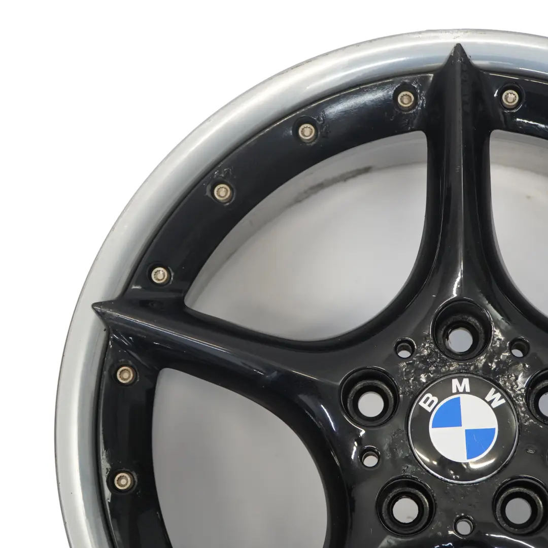 BMW Z4 E85 E86 Cerchio lega posteriore nero 18" 8,5J ET50 Star Spoke 108 - SKU 6758195-3 - Numero di parte 6758195