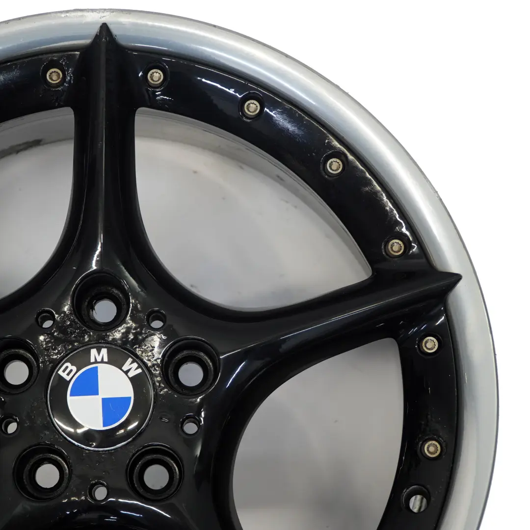 Schwarz Hintere Alufelge 18" 8,5J ET:50 Sternspeiche 108 für BMW Z4 E85 E86 mit Teilenummer 6758195 BMW Z4 E85 E86 Schwarz Hintere Alufelge 18" 8,5J ET:50 Sternspeiche 108 - SKU 6758195-3 - Teilenummer 6758195