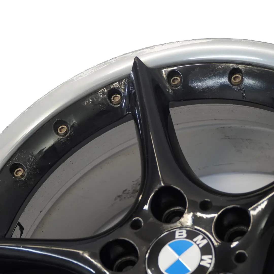 BMW Z4 E85 E86 Cerchio posteriore nero lega 18" 8,5J ET50 Star Spoke 108 - SKU 6758195-4 - Numero di parte 6758195