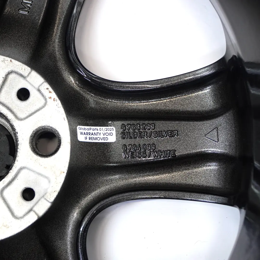 Grey Wheel Alloy Rim 17" ET:48 7J 5-Star 91 to Mini Cooper One R50 R52 R53 with Part number 6763299 Mini Cooper One R50 R52 R53 Grey Wheel Alloy Rim 17" ET:48 7J 5-Star 91 - SKU 6763299-7 - Part number 6763299