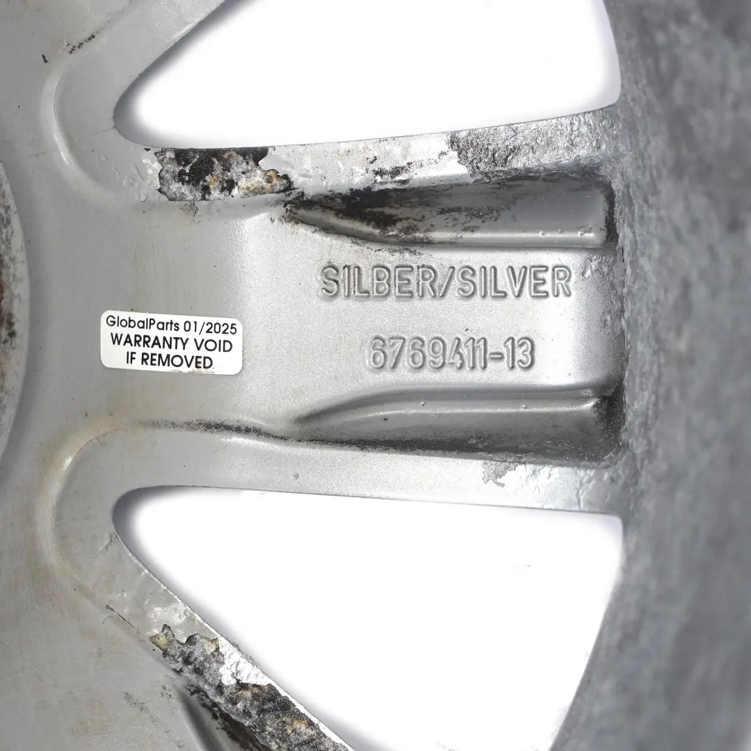 Mini Cooper One R50 R55 R56 R57 Silver Wheel Alloy Rim 17" 7J Crown Spoke 104 - SKU 6769411-2 - Part number 6769411