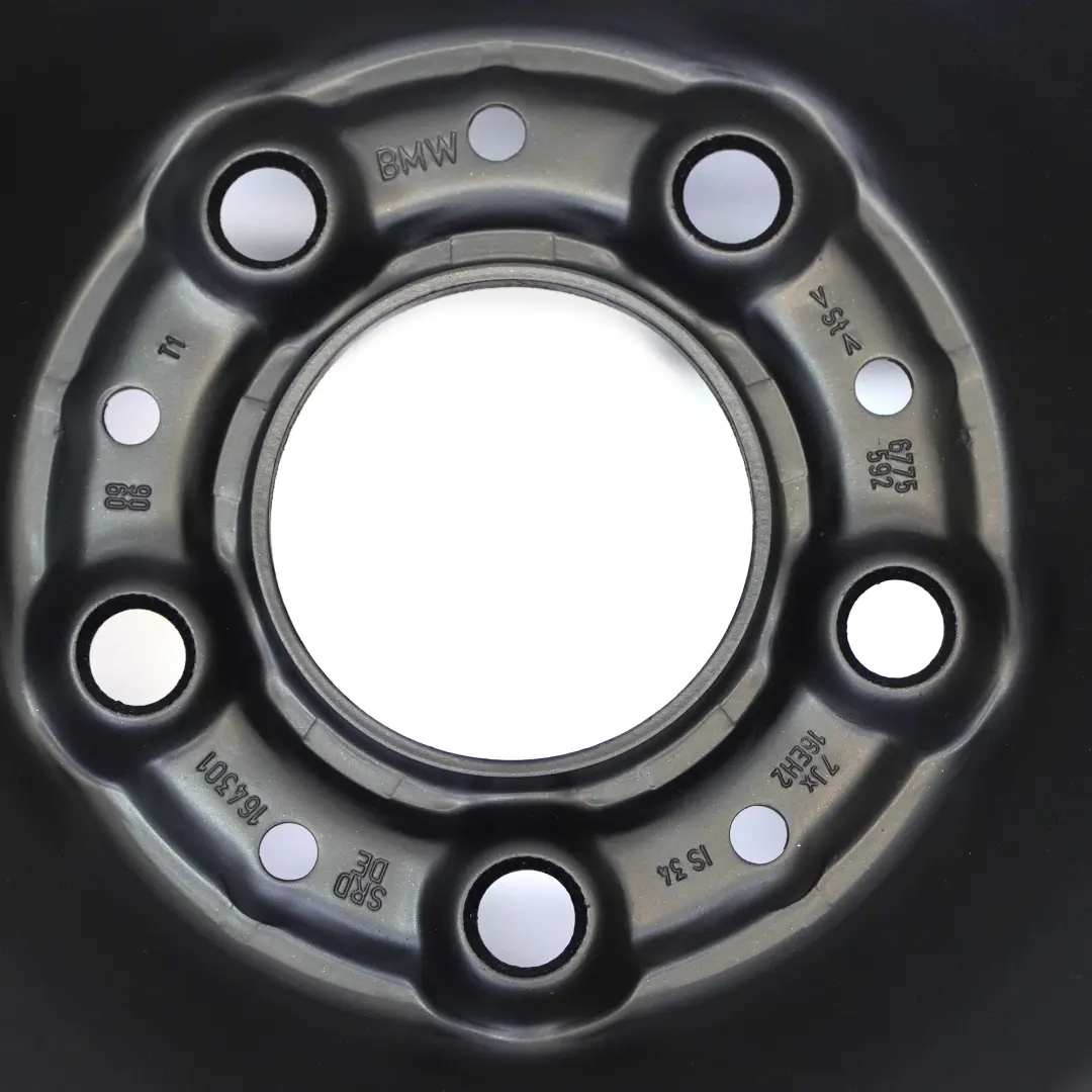 Steel Rim Wheel 16" 7J ET:34 to BMW E90 E91 E92 E93 Black with Part number 6775592 BMW E90 E91 E92 E93 Black Steel Rim Wheel 16" 7J ET:34 - SKU 6775592 - Part number 6775592