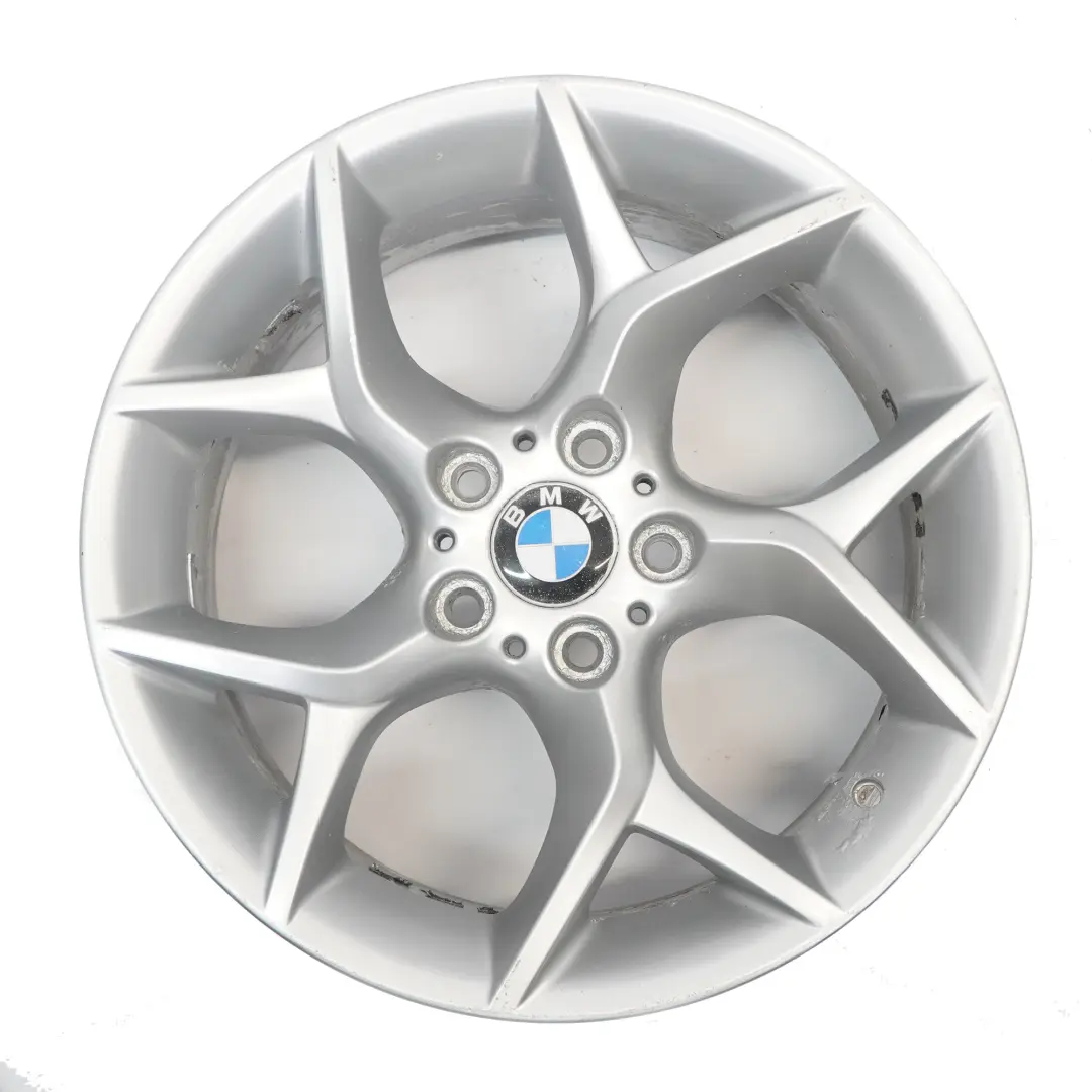 Alloy Rim 18" Y spoke 322 ET:30 8J to BMW X1 E84 Silver Wheel with Part number 6789145 BMW X1 E84 Silver Wheel Alloy Rim 18" Y spoke 322 ET:30 8J - SKU 6789145-4 - Part number 6789145