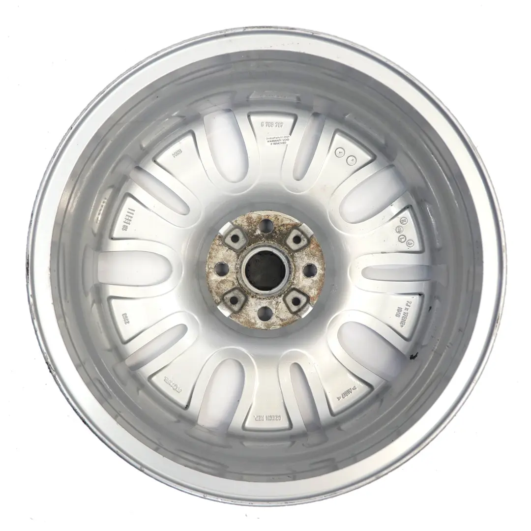 Llanta de aleación 17" Mini R55 R56 R57 Escudo de plata 7J ET:48 para con número de pieza 6789797 Llanta de aleación 17" Mini R55 R56 R57 Escudo de plata 7J ET:48 - SKU 6789797-2 - Número de pieza 6789797