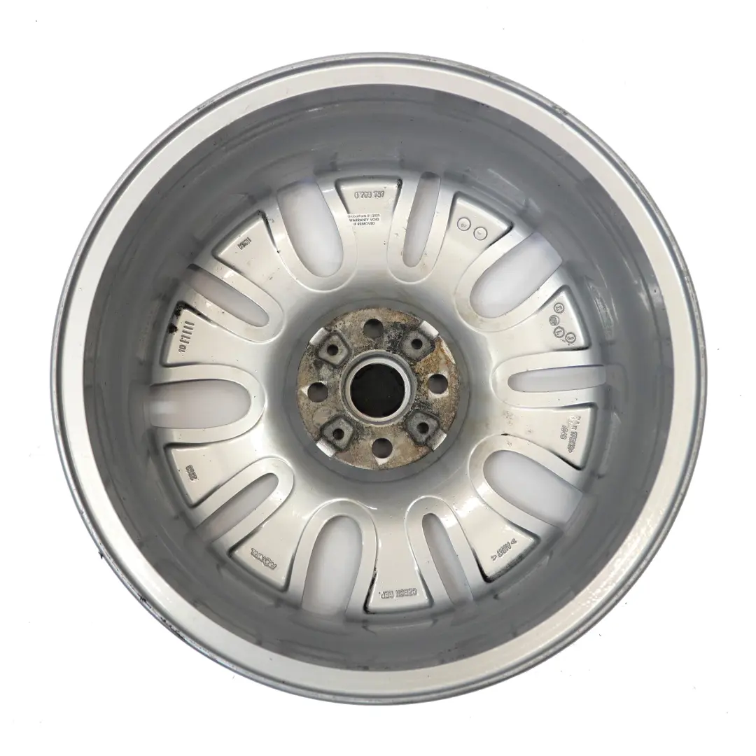 Alloy Rim 17" Mini R55 R56 R57 Silver Shield 7J ET:48 to Silver Wheel with Part number 6789797 Silver Wheel Alloy Rim 17" Mini R55 R56 R57 Silver Shield 7J ET:48 - SKU 6789797-3 - Part number 6789797