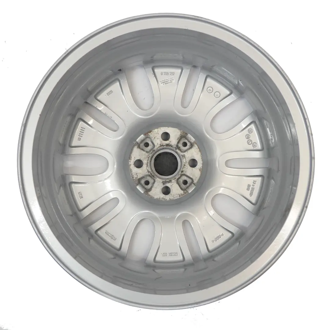 Alloy Rim 17" Mini R55 R56 R57 Silver Shield 7J ET:48 to Silver Wheel with Part number 6789797 Silver Wheel Alloy Rim 17" Mini R55 R56 R57 Silver Shield 7J ET:48 - SKU 6789797-4 - Part number 6789797