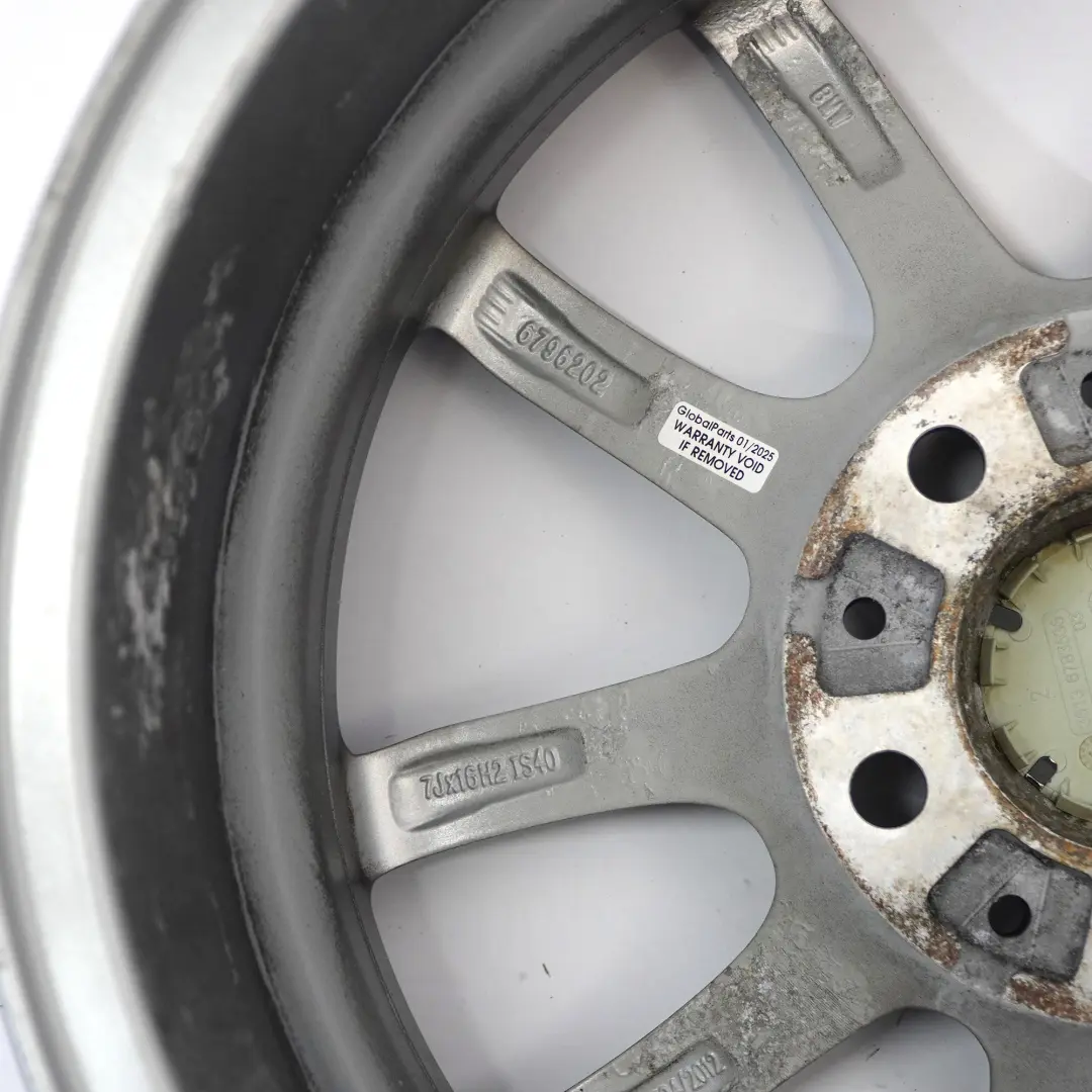 BMW F20 F21 F22 F23 Llanta de aleación negra 16" 7J ET:40 V-Spoke 378 - SKU 6796202-3 - Número de pieza 6796202