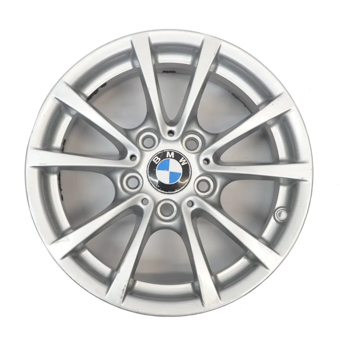 BMW F30 F31 F36 Silver Alloy Wheel Rim 16" 7J ET:31 V-spoke 390 - SKU 6796236-1 - Part number 6796236