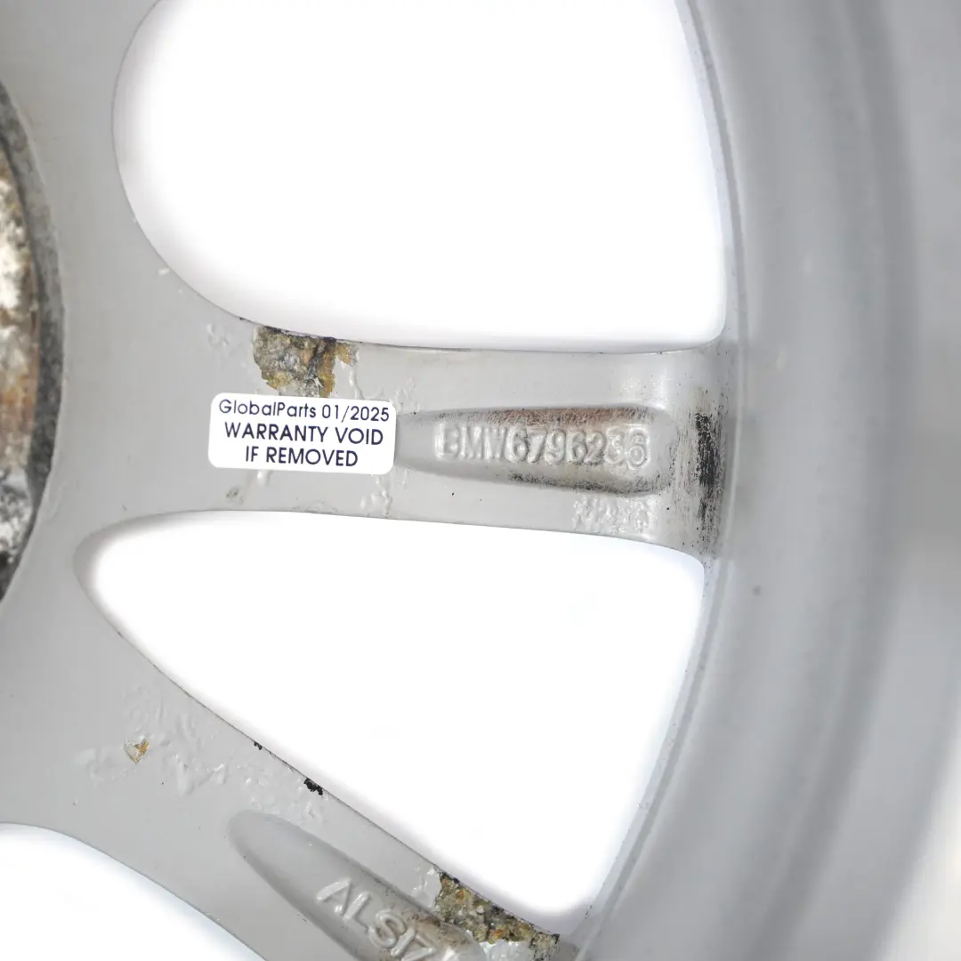 BMW F30 F31 F36 Silver Alloy Wheel Rim 16" 7J ET:31 V-spoke 390 - SKU 6796236-1 - Part number 6796236