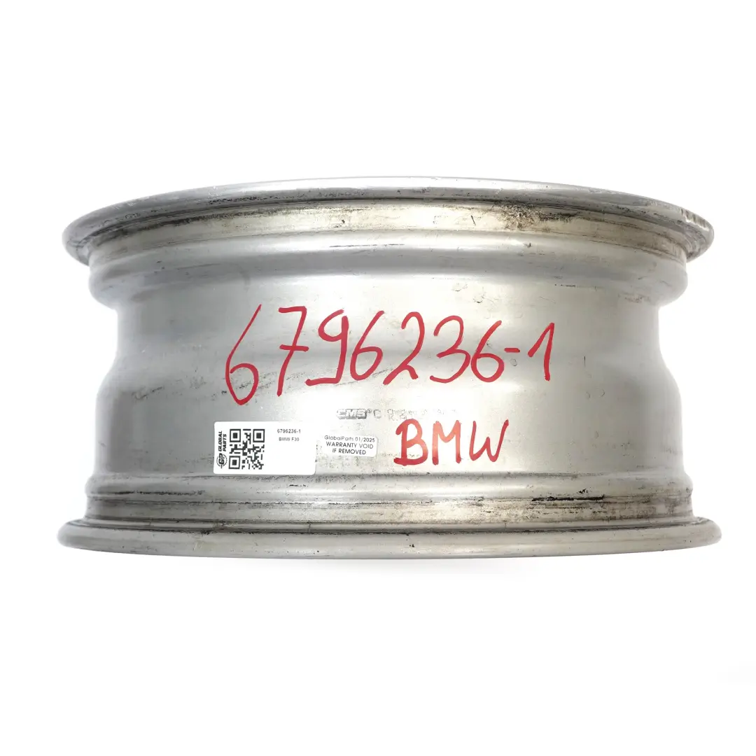 BMW F30 F31 F36 Silver Alloy Wheel Rim 16" 7J ET:31 V-spoke 390 - SKU 6796236-1 - Part number 6796236