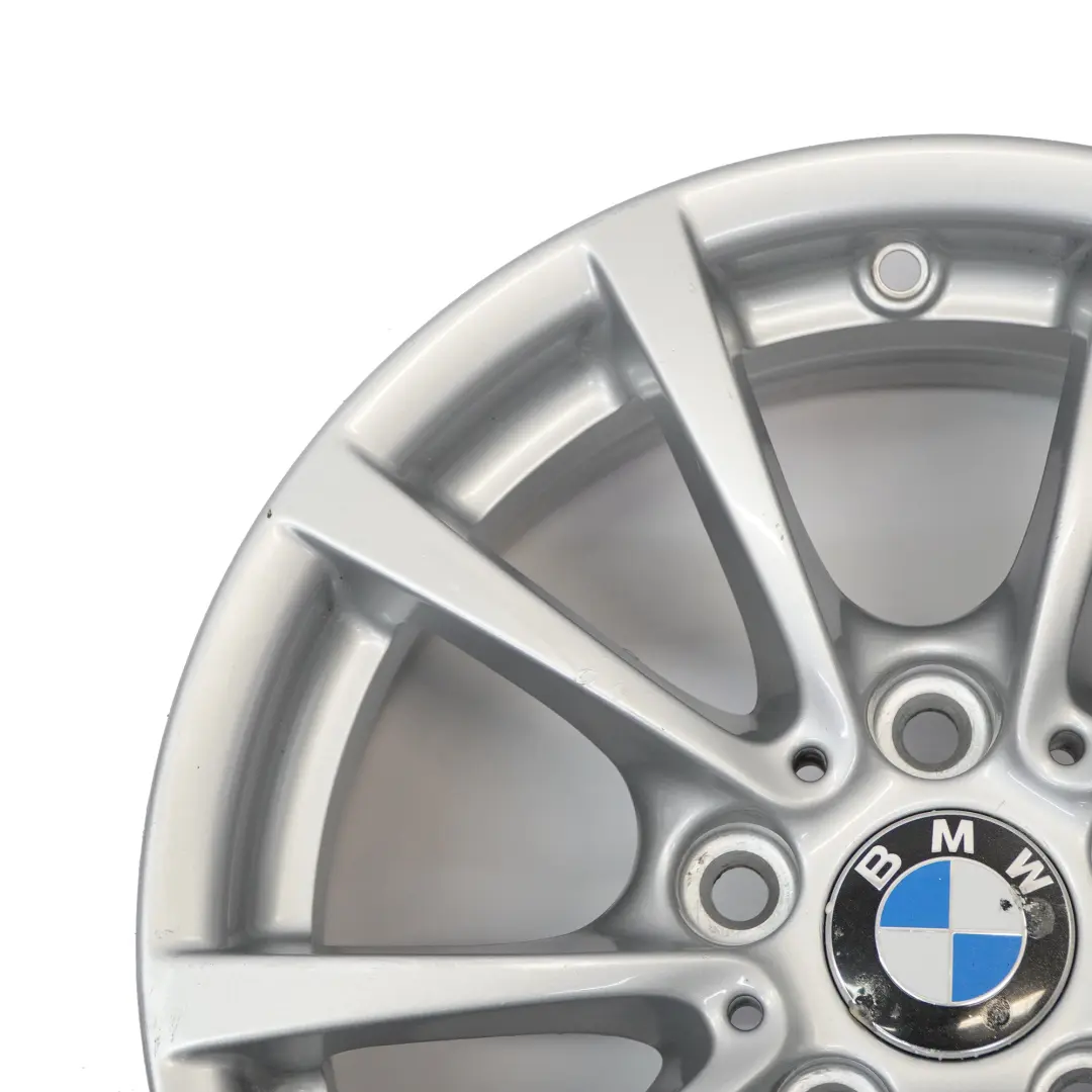 BMW F30 F31 F36 Silver Alloy Wheel Rim 16" 7J ET:31 V-spoke 390 - SKU 6796236-2 - Part number 6796236