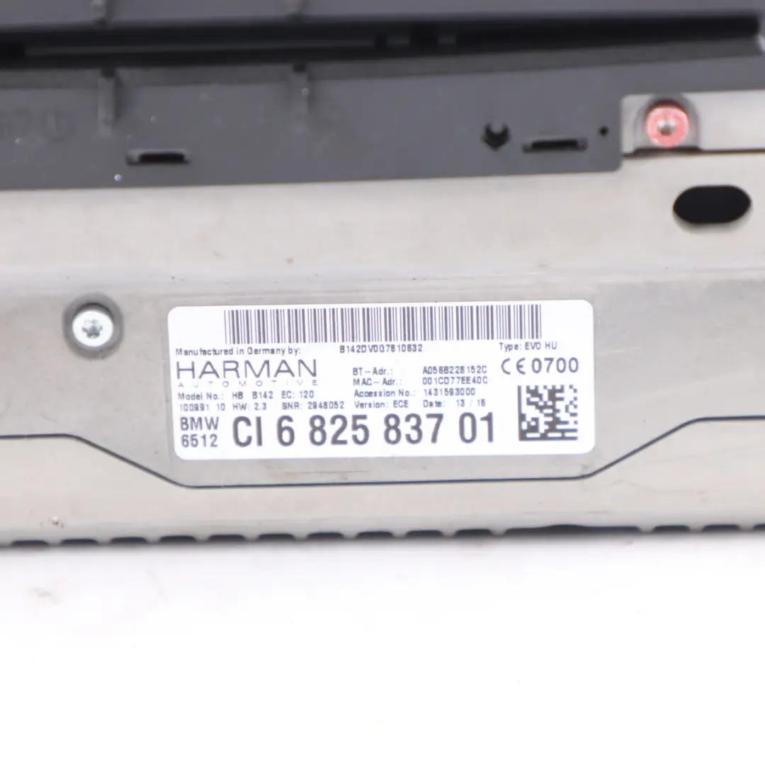  Head Unit BMW F20 F30 LCI F36 CD Player DAB Radio Sat Nav Navigation - SKU 6825837 - Part number 6825837