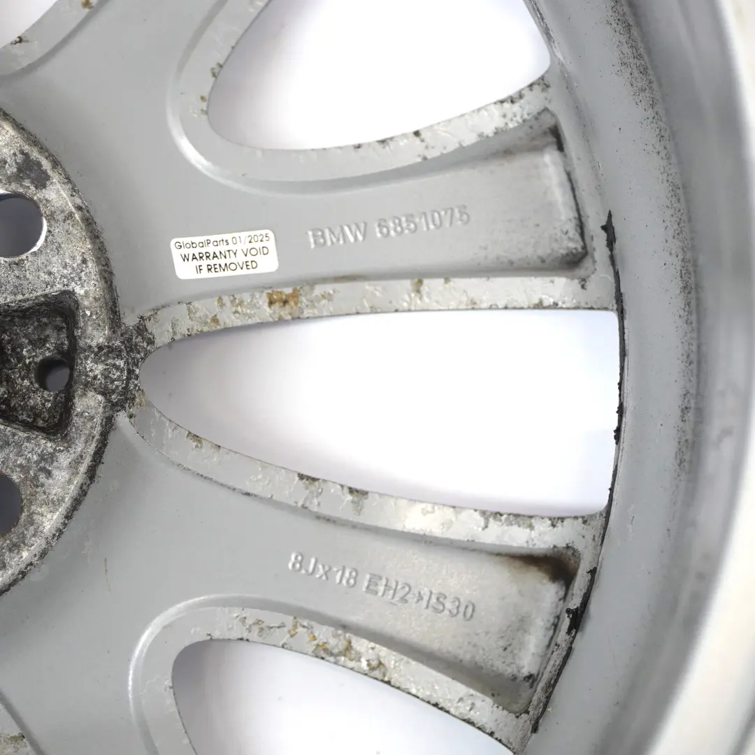 Silver Wheel Alloy Rim 18" BMW F01 F02 F07 F12 F13 V-Spoke 425 8J ET:30 - SKU 6851075-2 - Part number 6851075