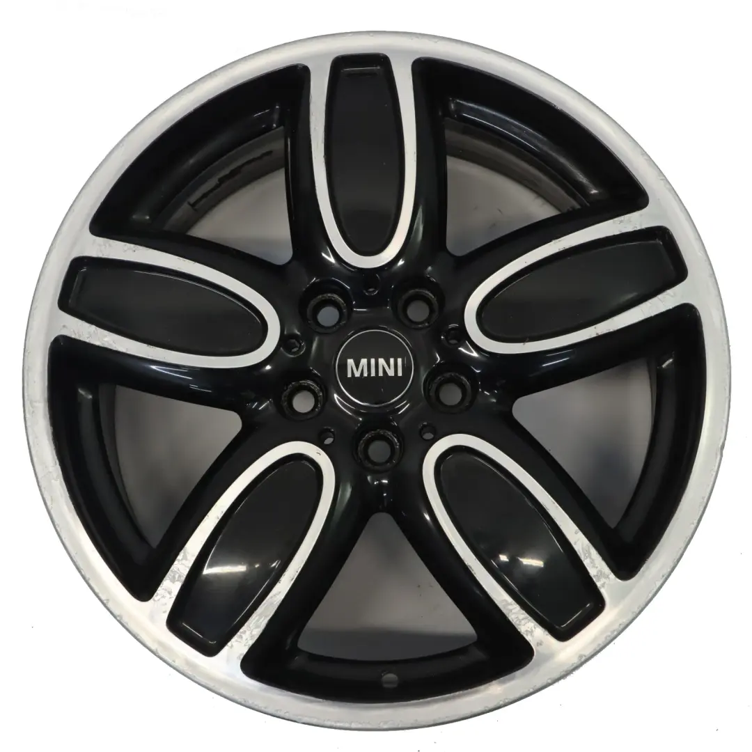 Cerchio in lega nero 18" 8J ET:57 Cup Spoke 2-Tone per Mini F55 F56 F57 con numero di parte 6858900 Mini F55 F56 F57 Cerchio in lega nero 18" 8J ET:57 Cup Spoke 2-Tone - SKU 6858900-2 - Numero di parte 6858900