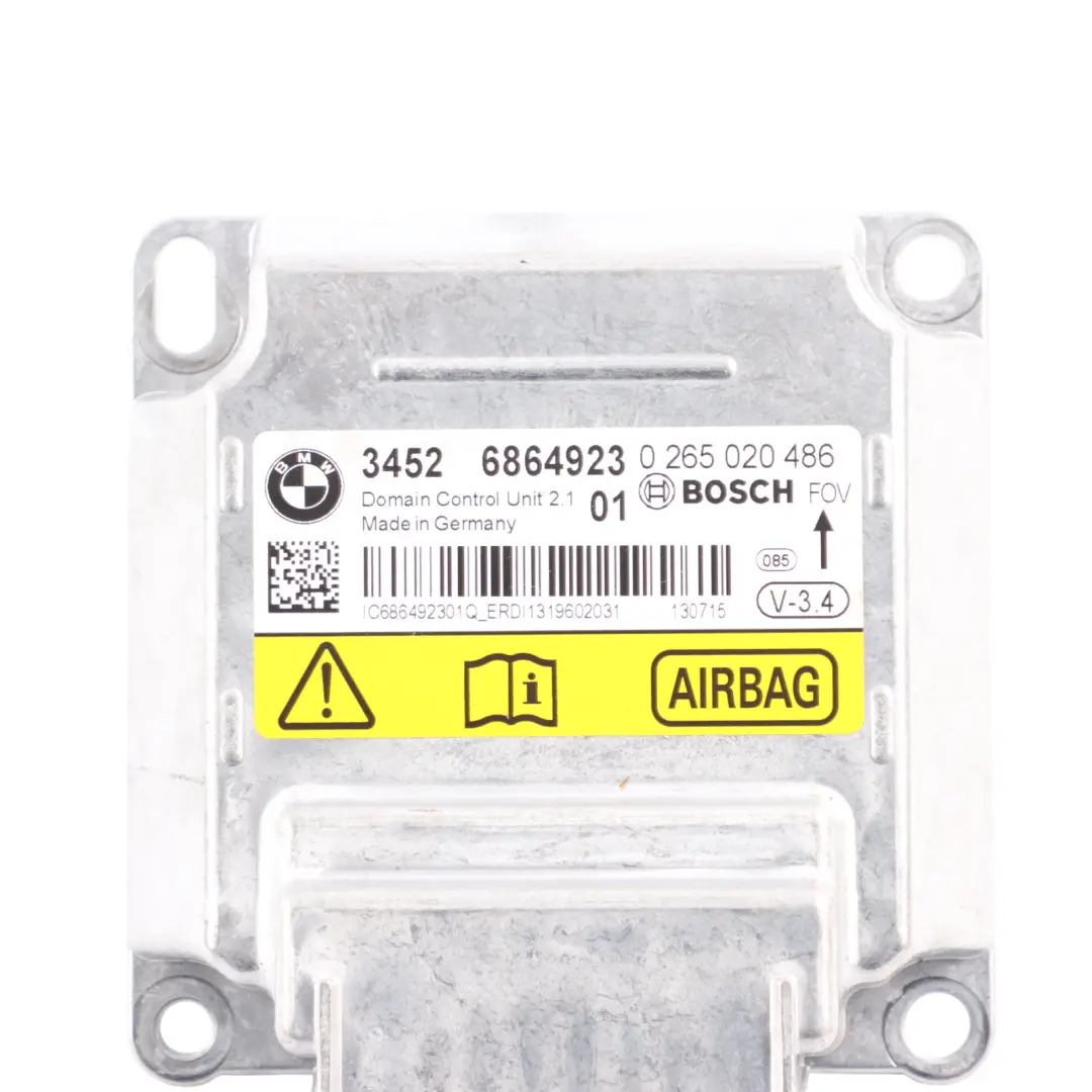 BMW F01 F02 LCI F07 GT F10 F11 F13 Moduł Sterownik Airbag - SKU 6864923 - Numer Części 6864923