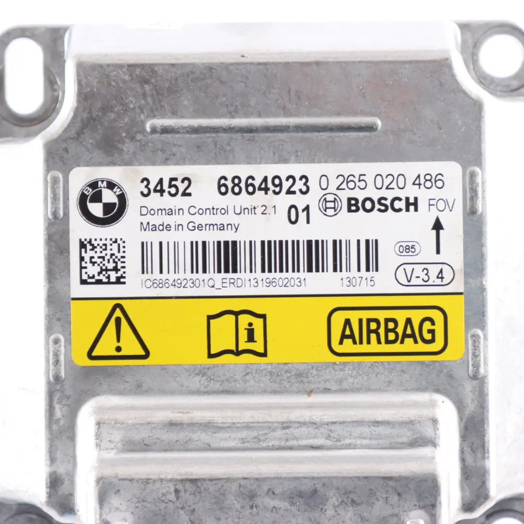 BMW F01 F02 LCI F07 GT F10 F11 F13 Moduł Sterownik Airbag - SKU 6864923 - Numer Części 6864923