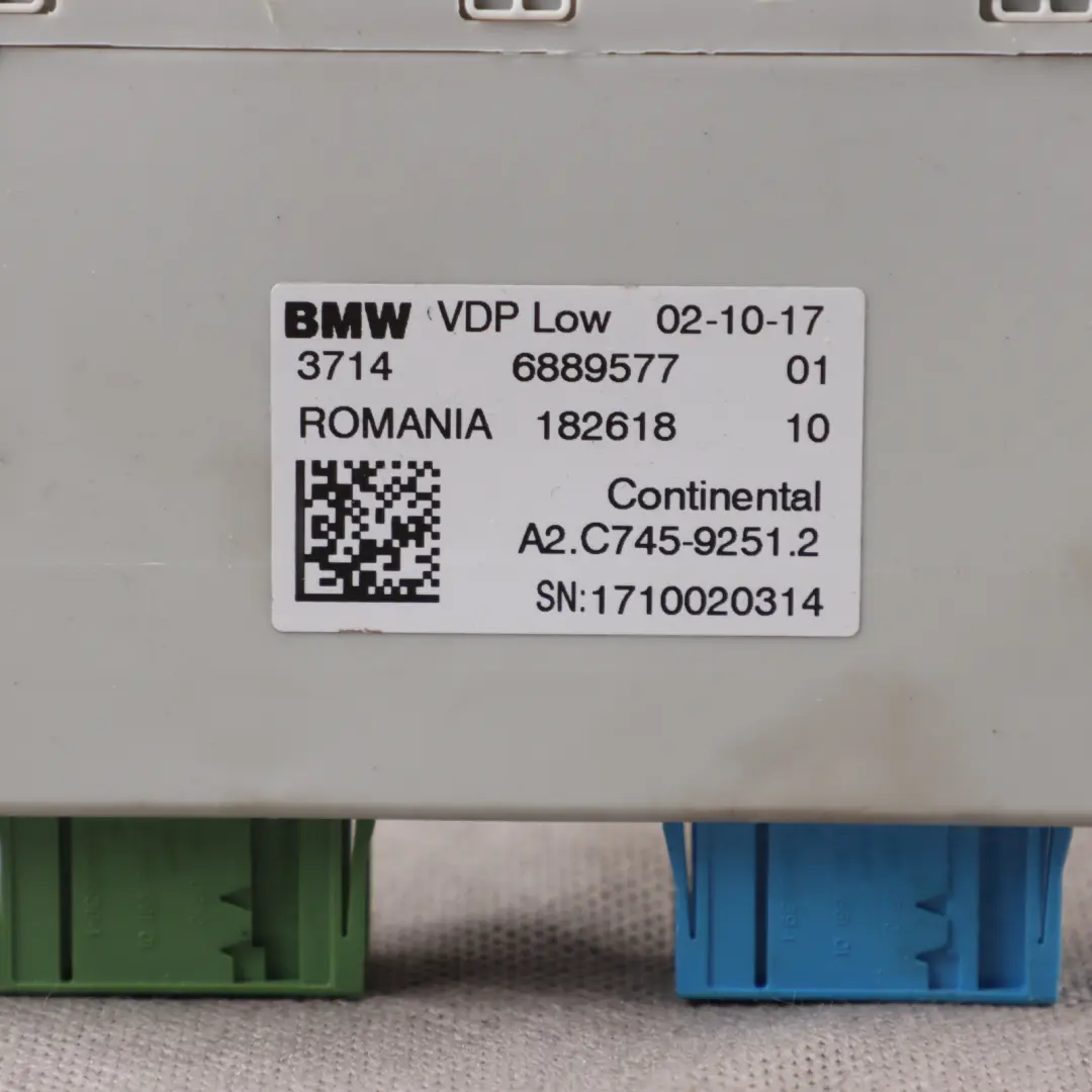 VDP Module BMW G30 G31 G32 Front Suspension Level Control Unit Module to with Part number 6889577 VDP Module BMW G30 G31 G32 Front Suspension Level Control Unit Module - SKU 6889577 - Part number 6889577