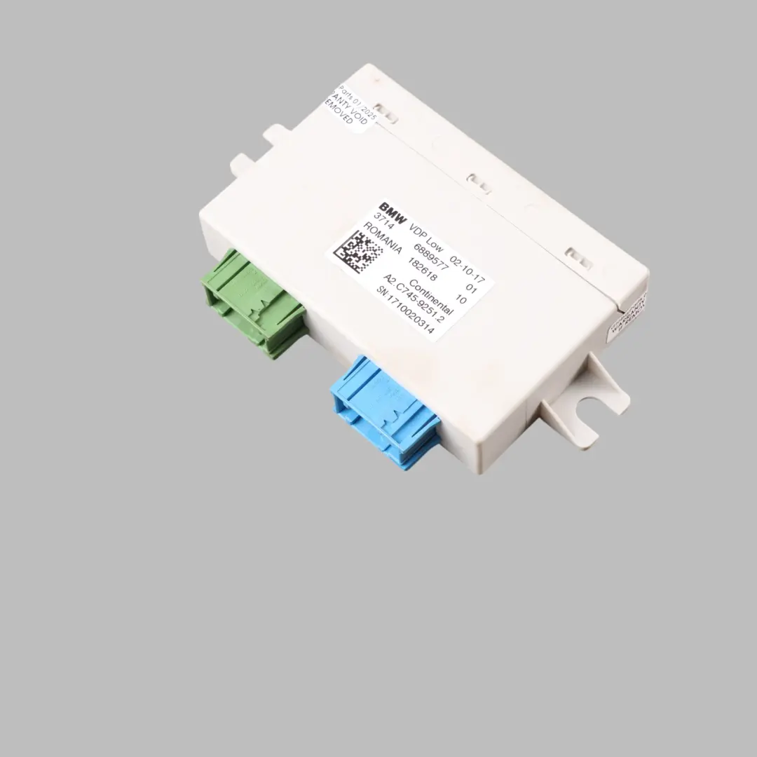 VDP Module BMW G30 G31 G32 Front Suspension Level Control Unit Module to with Part number 6889577 VDP Module BMW G30 G31 G32 Front Suspension Level Control Unit Module - SKU 6889577 - Part number 6889577