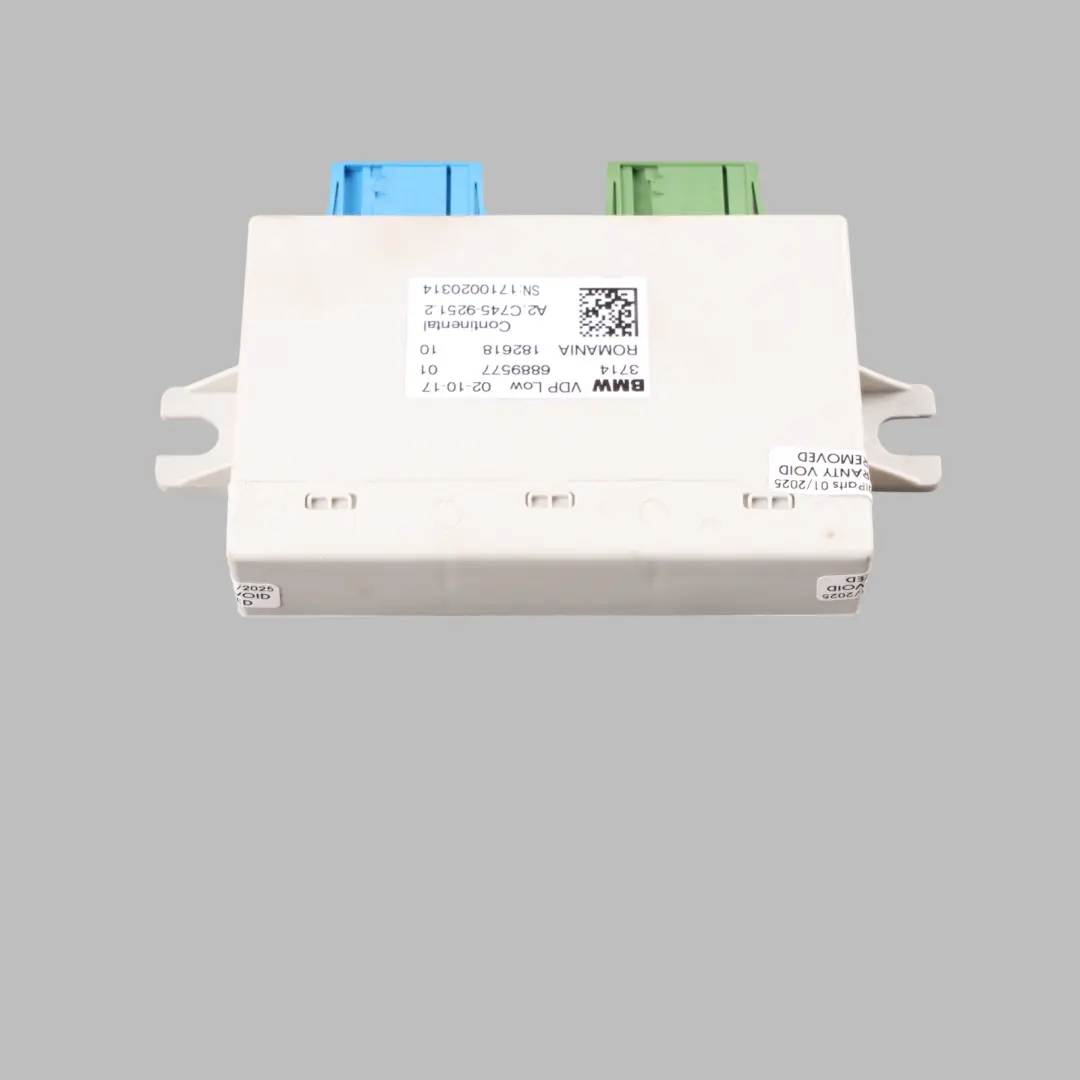 VDP Module BMW G30 G31 G32 Front Suspension Level Control Unit Module to with Part number 6889577 VDP Module BMW G30 G31 G32 Front Suspension Level Control Unit Module - SKU 6889577 - Part number 6889577