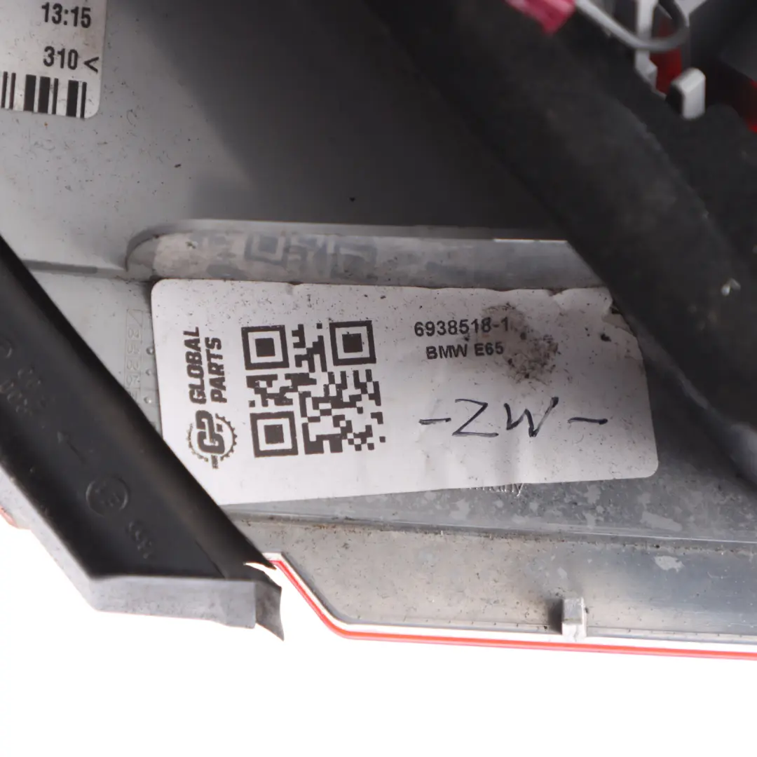  Piloto Trasero BMW E65 Luz Derecha En Tapa Maletero Portón Trasero - SKU 6938518-1 - Número de pieza 6938518