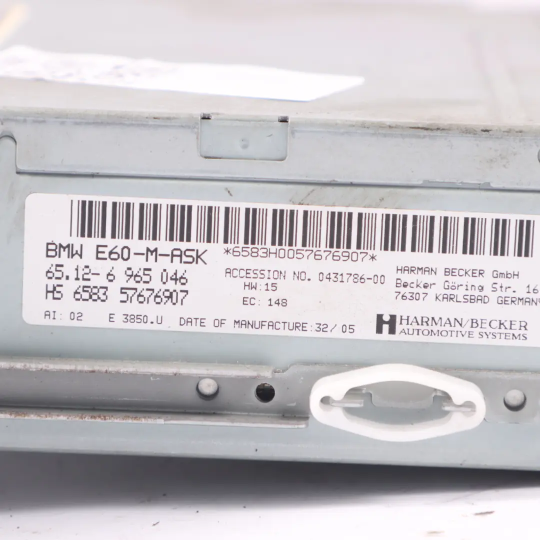 Player BMW E60 E61 E63 M-ASK M-Audio Radio System Controller to CD with Part number 6965046 CD Player BMW E60 E61 E63 M-ASK M-Audio Radio System Controller - SKU 6965046-1 - Part number 6965046