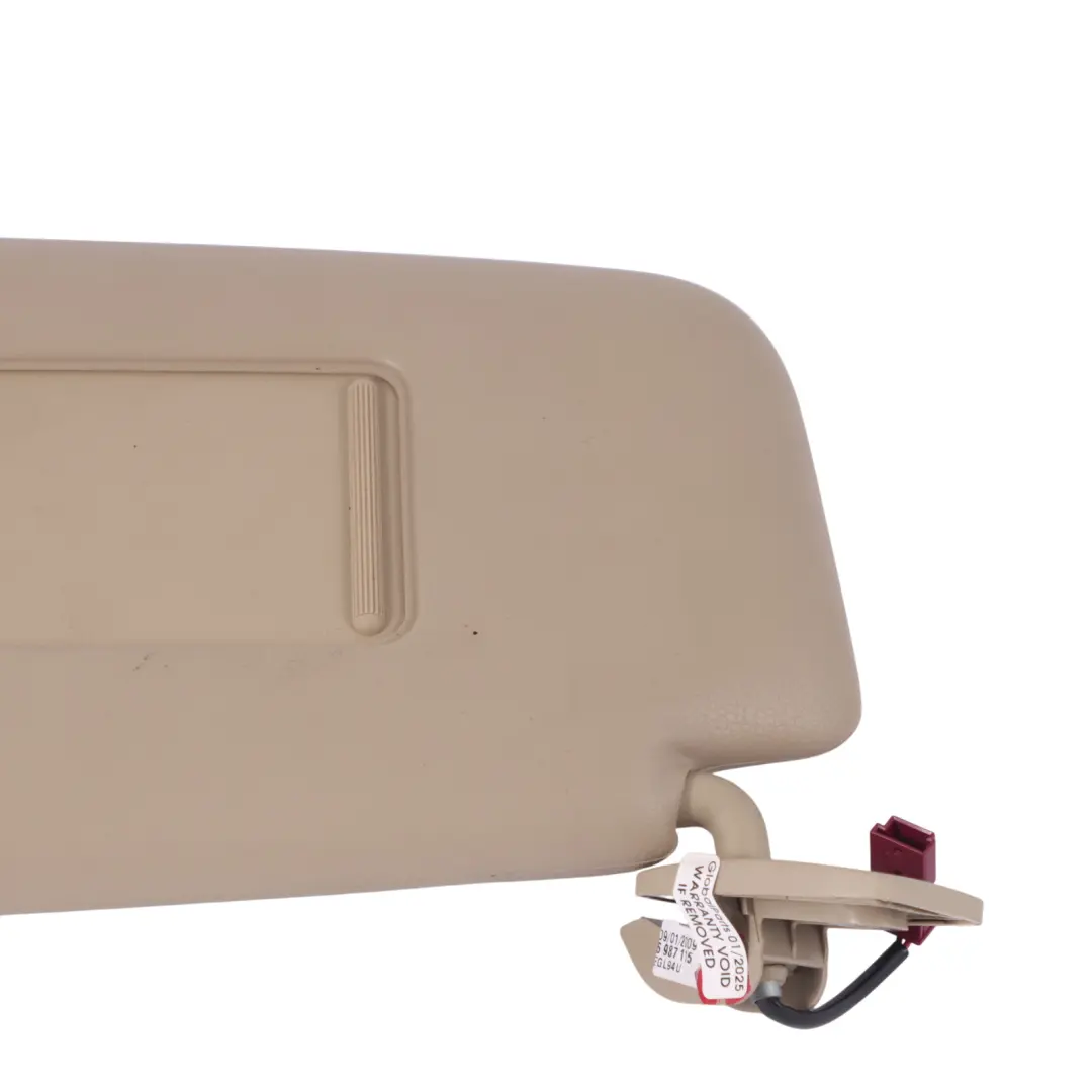 5er E60 LCI Sonnenblendenspiegel beleuchtet links Creme Beige für BMW mit Teilenummer 6987115 BMW 5er E60 LCI Sonnenblendenspiegel beleuchtet links Creme Beige - SKU 6987115 - Teilenummer 6987115