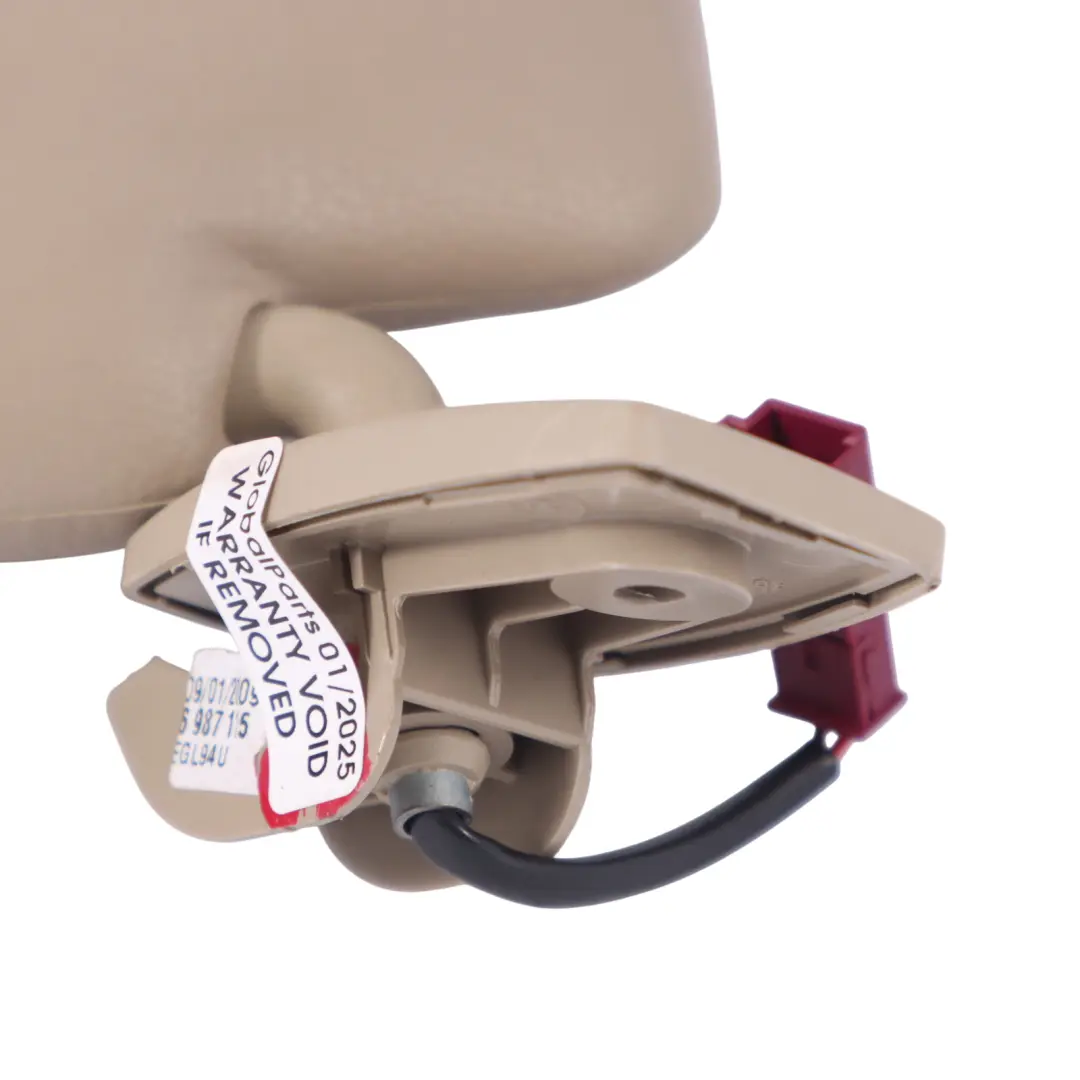 BMW 5 Series E60 LCI Sun Visor Mirror Illuminated Left N/S Cream Beige - SKU 6987115 - Part number 6987115