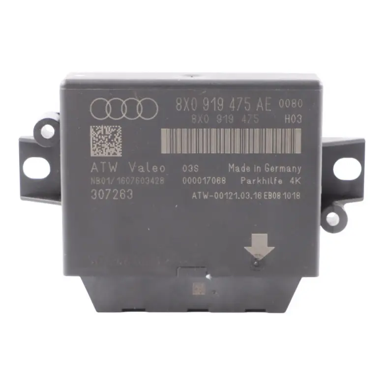 PDC Asistencia Aparcamiento Módulo Control Unidad ECU para Audi A1 8X con número de pieza 8X0919475AE Audi A1 8X PDC Asistencia Aparcamiento Módulo Control Unidad ECU - SKU 8X0919475AE - Número de pieza 8X0919475AE