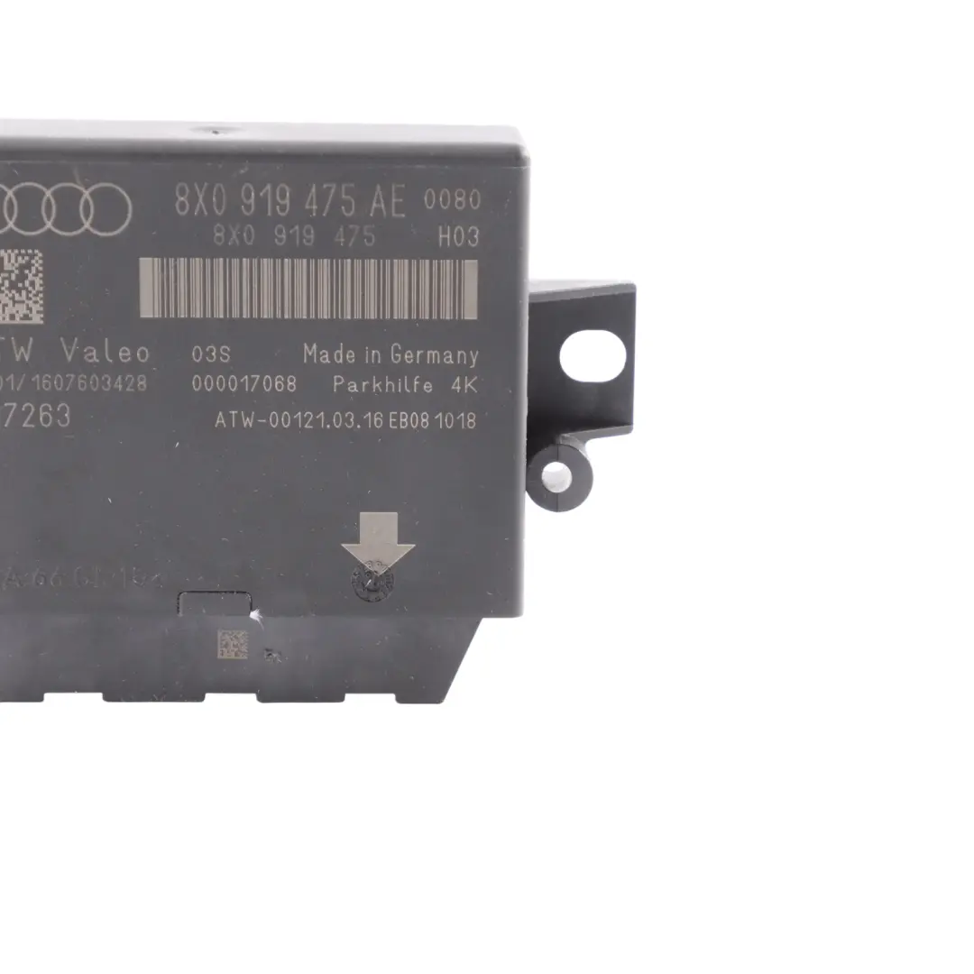 PDC Moduł Sterownik Czujników Parkowania ECU do Audi A1 8X o numerze 8X0919475AE Audi A1 8X PDC Moduł Sterownik Czujników Parkowania ECU - SKU 8X0919475AE - Numer Części 8X0919475AE