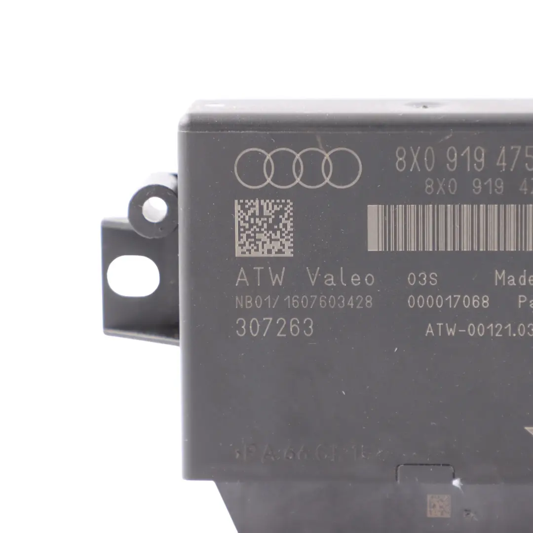 PDC Moduł Sterownik Czujników Parkowania ECU do Audi A1 8X o numerze 8X0919475AE Audi A1 8X PDC Moduł Sterownik Czujników Parkowania ECU - SKU 8X0919475AE - Numer Części 8X0919475AE