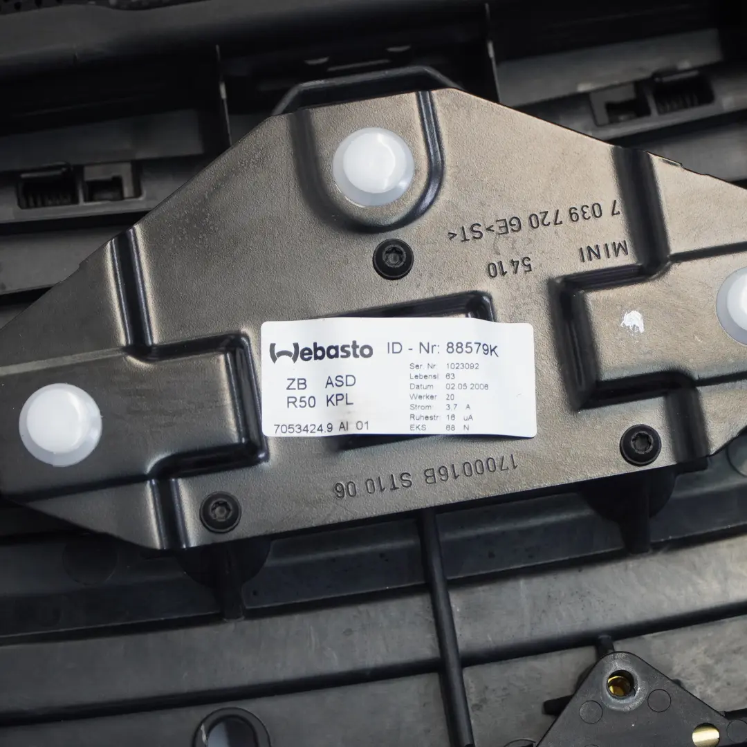 Szyberdach Panorama Dach Panoramiczny Black Jack do Mini Cooper R50 R53 o numerze 7053424 Mini Cooper R50 R53 Szyberdach Panorama Dach Panoramiczny Black Jack - SKU 7053424-1 - Numer Części 7053424