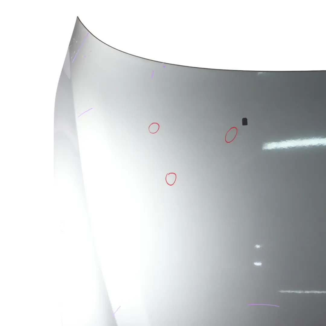  Hood Bonnet BMW E60 E61 Cover Panel Silbergrau Silver Grey Metallic - A08 - SKU 7111385-SBG1 - Part number 7111385