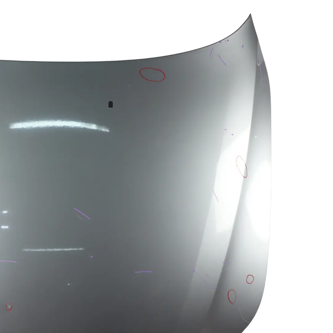  Hood Bonnet BMW E60 E61 Cover Panel Silbergrau Silver Grey Metallic - A08 - SKU 7111385-SBG1 - Part number 7111385
