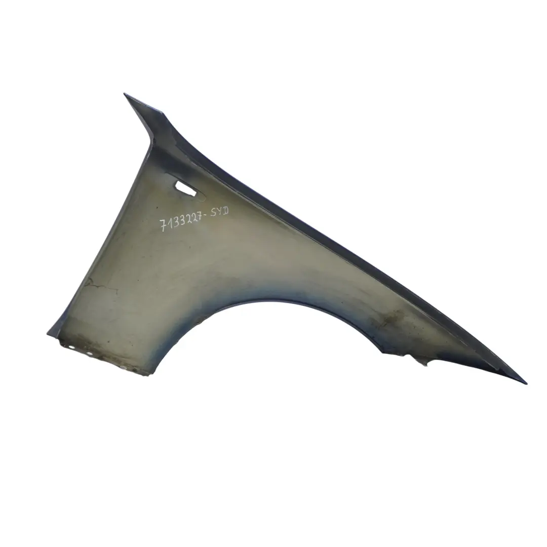 BMW E81 E87 Panel lateral guardabarros delantero izquierdo Sydneyblau - A19 - SKU 7133227-SYD - Número de pieza 7133227