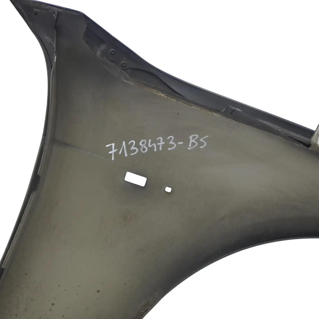 BMW E65 E66 Panel lateral Wing Delantero Izquierdo Negro Zafiro Metalico - 475 - SKU 7138473-BS - Número de pieza 7138473