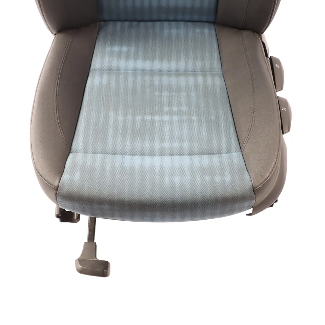 BMW E87 Seat Front Left N/S Imitation Leather Cloth Motion Synsatec Sydney Blue - SKU 7139585-2 - Part number 7139585