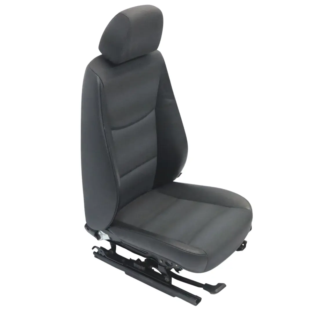 Front Seat BMW E90 E91 Left N/S Interior Black Leather / Cloth Citrus to with Part number 7147691 Front Seat BMW E90 E91 Left N/S Interior Black Leather / Cloth Citrus - SKU 7147691-2 - Part number 7147691