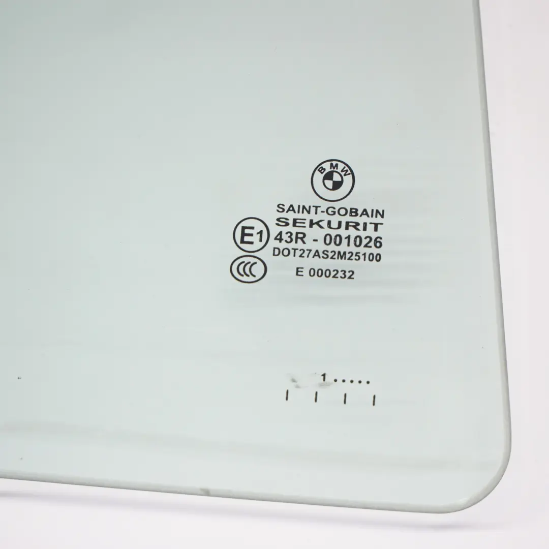 Puerta Ventana Vidrio Trasero Derecho Lado AS2 para BMW F01 F04 con número de pieza 7182092 BMW F01 F04 Puerta Ventana Vidrio Trasero Derecho Lado AS2 - SKU 7182092 - Número de pieza 7182092