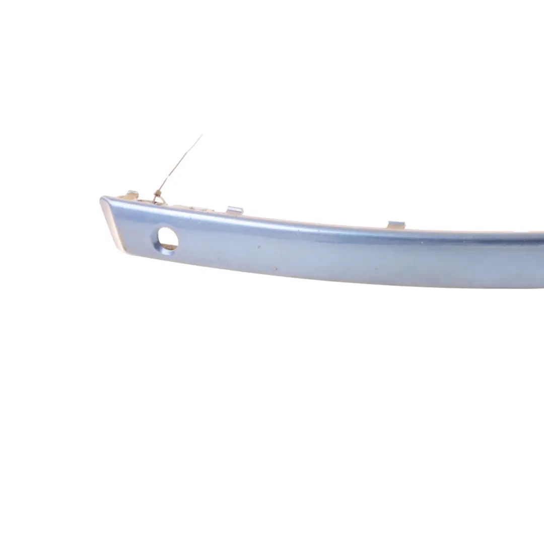 Front Bumper Strip BMW E81 E87 LCI Molding Right O/S Montegoblau Metallic A51 to with Part number 7182372 Front Bumper Strip BMW E81 E87 LCI Molding Right O/S Montegoblau Metallic A51 - SKU 7182372-MTB - Part number 7182372