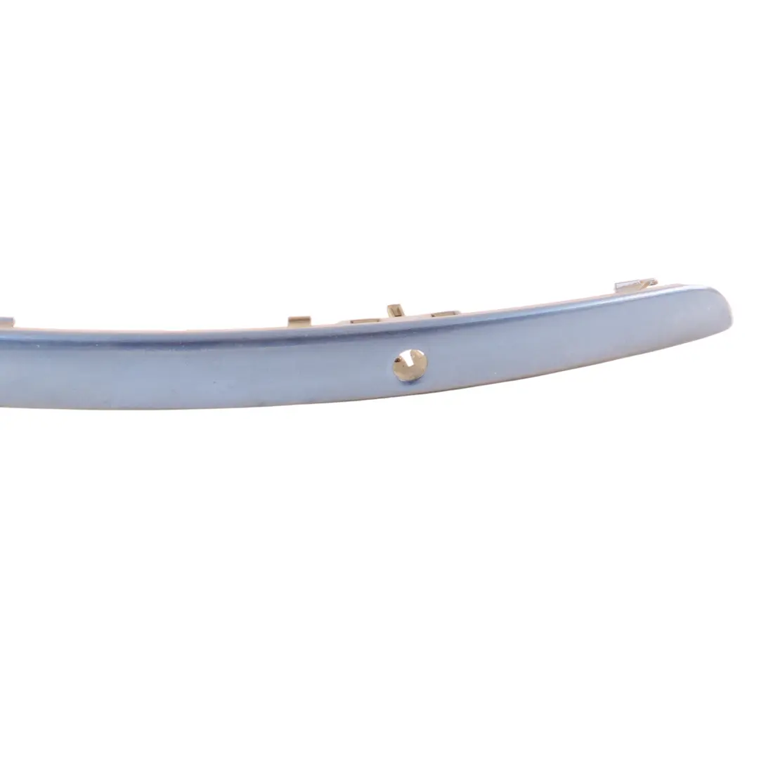 Front Bumper Strip BMW E81 E87 LCI Molding Right O/S Montegoblau Metallic A51 to with Part number 7182372 Front Bumper Strip BMW E81 E87 LCI Molding Right O/S Montegoblau Metallic A51 - SKU 7182372-MTB - Part number 7182372