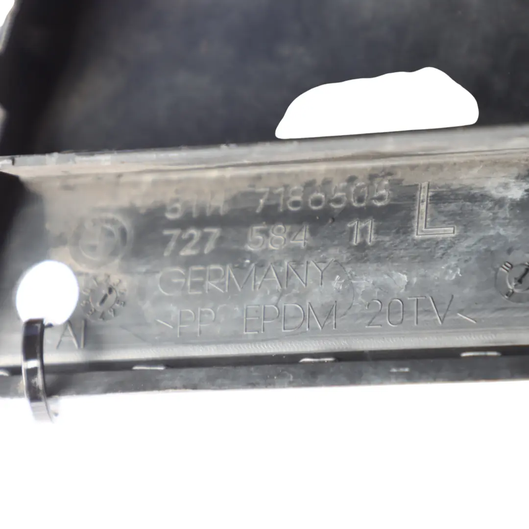 BMW F01 Front Bumper Cover Air Intake Grill Lower Left N/S - SKU 7186505 - Part number 7186505