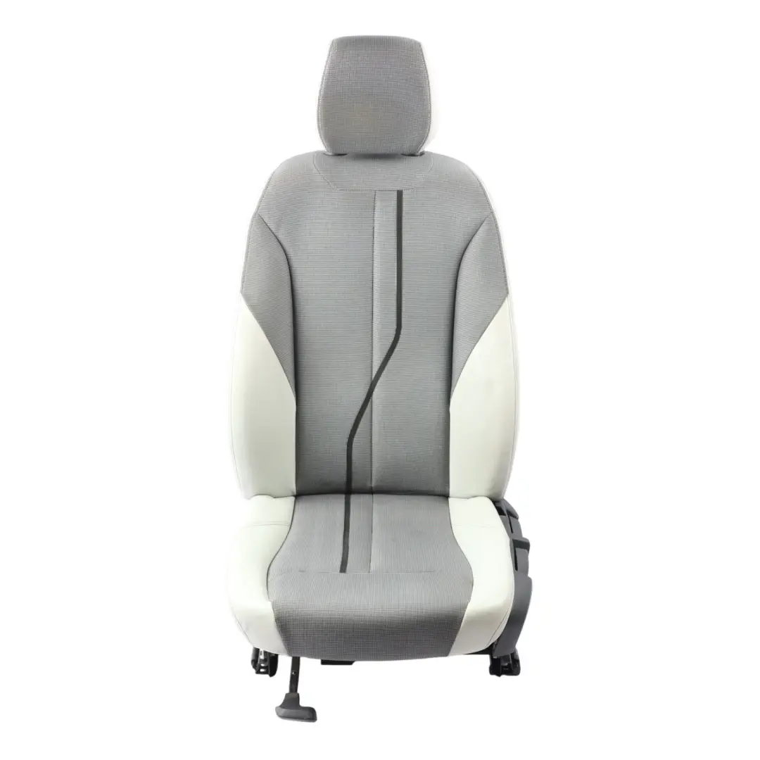 BMW F20 Seat Front Left N/S Interior Cloth Fabric Leather Metro Silver Grey - SKU 7295107-1 - Part number 7295107