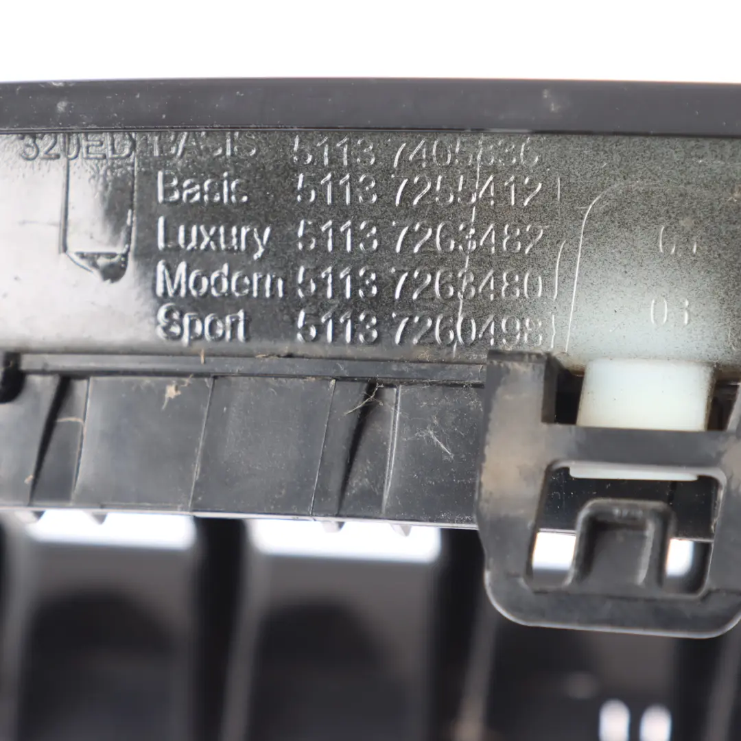 Front Bumper Grille Sport Frame Right O/S Kidney Cover to BMW F30 F31 with Part number 7260498 BMW F30 F31 Front Bumper Grille Sport Frame Right O/S Kidney Cover - SKU 7260498-2 - Part number 7260498