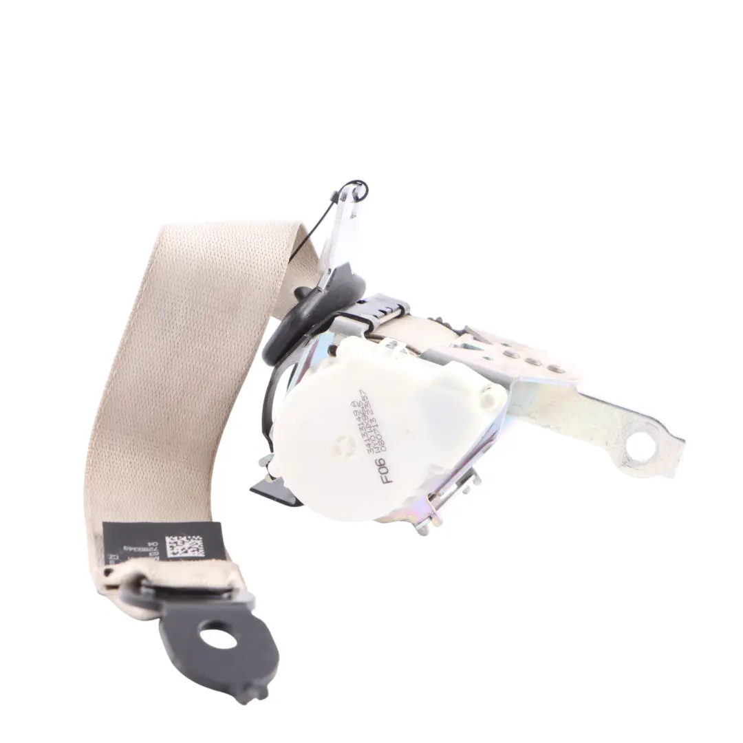 Cinturón Seguridad Trasero Superior Izquierdo Derecho Crema para BMW F06 F10 con número de pieza 7289349 BMW F06 F10 Cinturón Seguridad Trasero Superior Izquierdo Derecho Crema - SKU 7289349 - Número de pieza 7289349