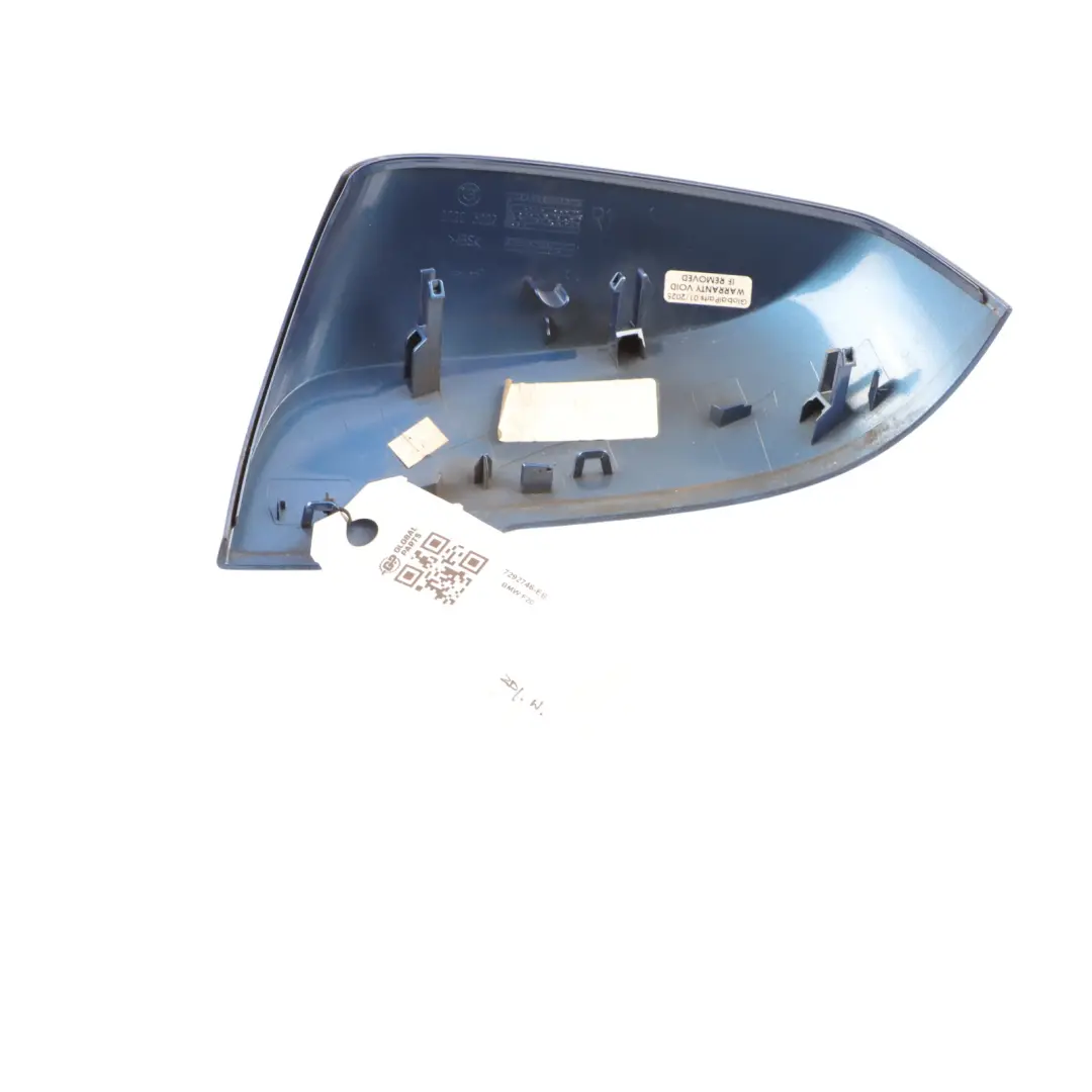 Tapa Carcasa Espejo Derecho Aleta Estoril Blau Azul para BMW F20 F30 con número de pieza 7292746 BMW F20 F30 Tapa Carcasa Espejo Derecho Aleta Estoril Blau Azul - SKU 7292746-EB - Número de pieza 7292746
