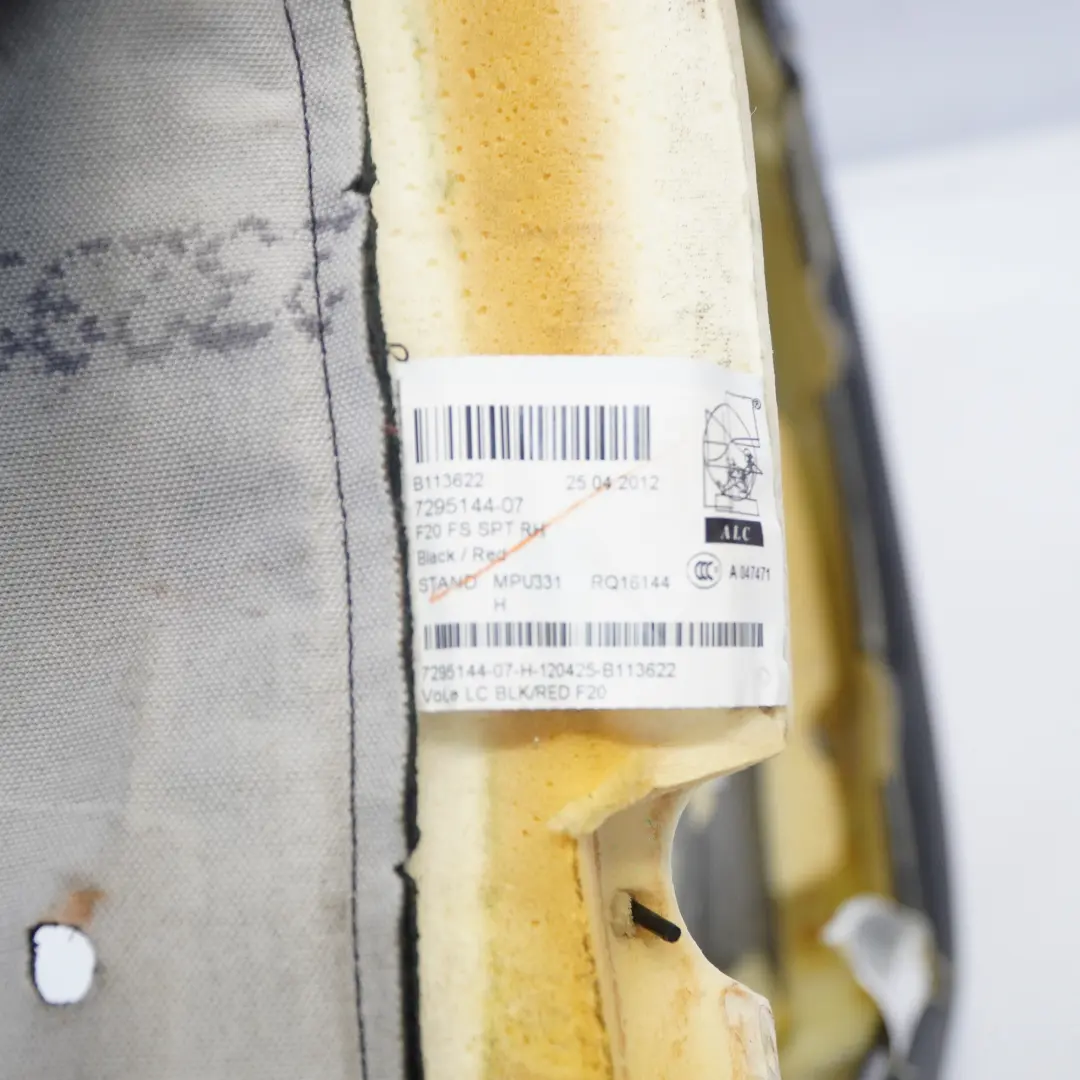 Protège-dossier Siège Sport Avant Droit Cuir Rouge Noir Dakota pour BMW F20 F30 à propos du numéro de pièce 7295144 BMW F20 F30 Protège-dossier Siège Sport Avant Droit Cuir Rouge Noir Dakota - SKU 7295144 - Numéro de pièce 7295144