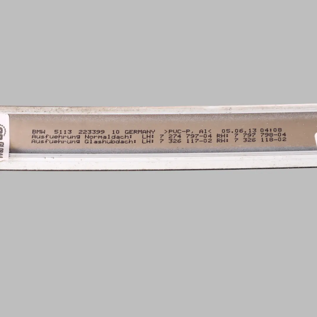 Dachleiste Reling Dachrinne Trim Links Alpinweiss Alpinweiss - 300 für BMW F06 mit Teilenummer 7302973 BMW F06 Dachleiste Reling Dachrinne Trim Links Alpinweiss Alpinweiss - 300 - SKU 7302973-AW - Teilenummer 7302973