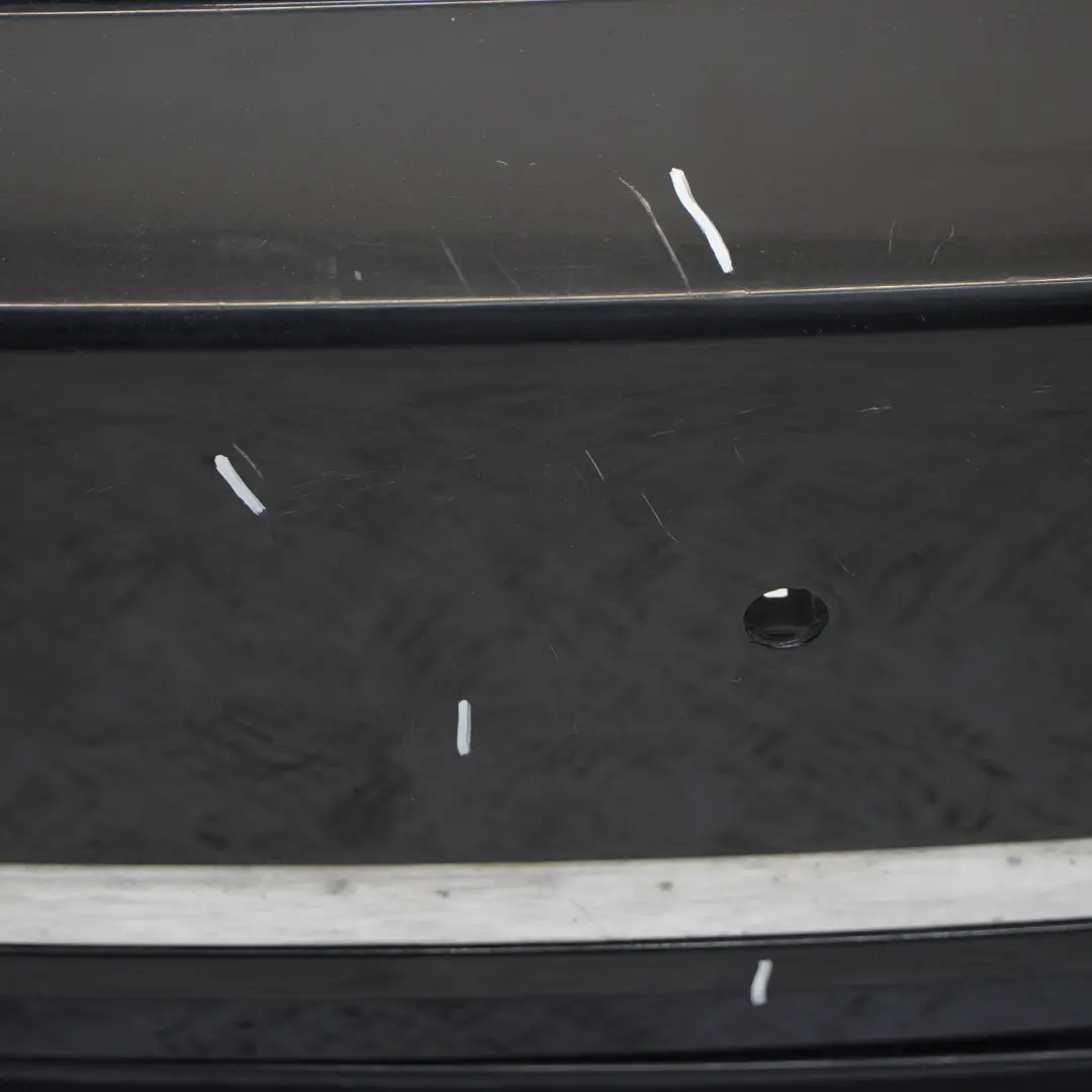 Bumper Trim Panel Cover Black Sapphire Metallic - 475 to BMW F01 LCI Rear with Part number 7311354 BMW F01 LCI Rear Bumper Trim Panel Cover Black Sapphire Metallic - 475 - SKU 7311354-BS - Part number 7311354